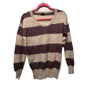 Club Monaco woman’s Size S Sweater Brown‎ Stripes